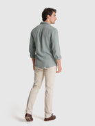 CAMISA LINHO VERDE MANGA COMPRIDA TAILORED FIT MARK BELLUCCI