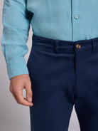 PANTALÓN ALGODÓN AZUL REGULAR FIT MARK BELLUCCI