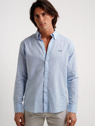 BLUE LINEN SHIRT LONG SLEEVE REGULAR FIT MR. BLUE