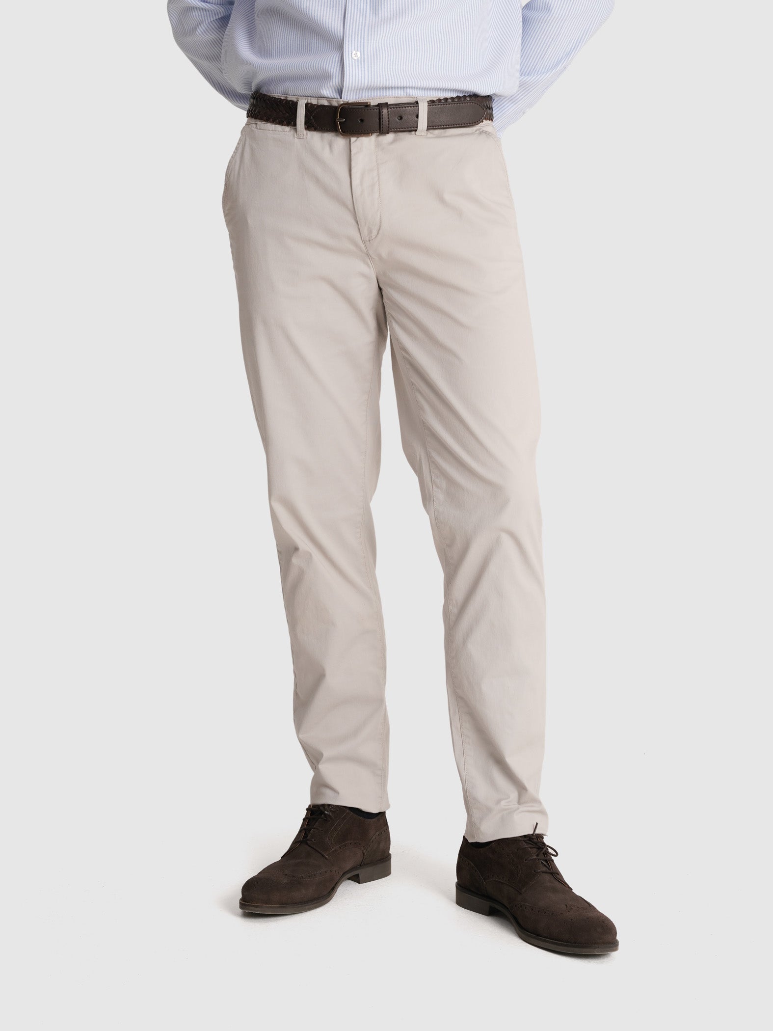 CALÇAS TWILL CINZENTAS REGULAR FIT MR. BLUE