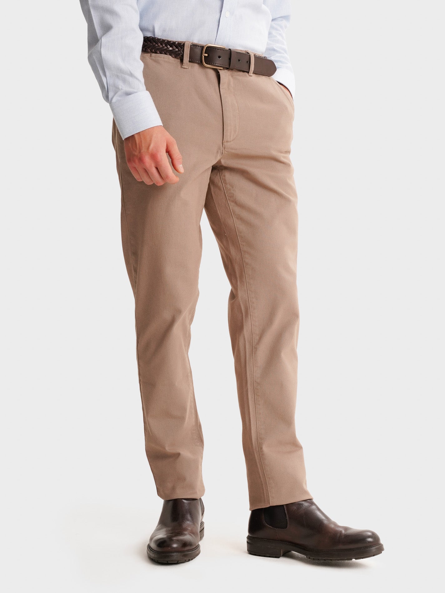 PANTALÓN ESTRUCTURA SLIM FIT BEIGE MR. AZUL