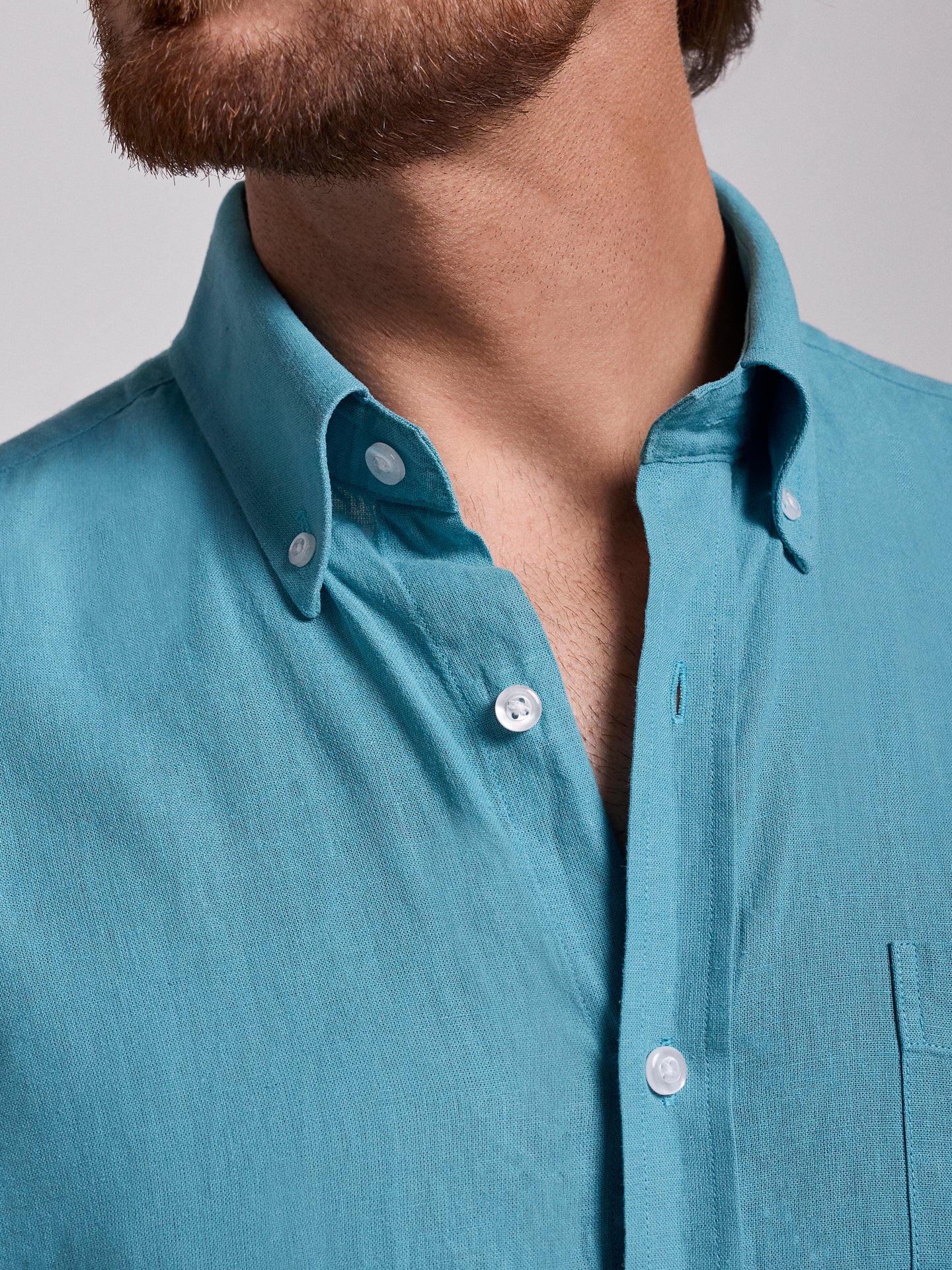 CAMISA LINO AZUL MANGA LARGA REGULAR FIT MR. AZUL