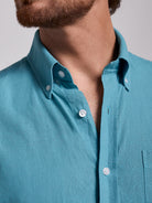 BLUE LINEN SHIRT LONG SLEEVE REGULAR FIT MR. BLUE