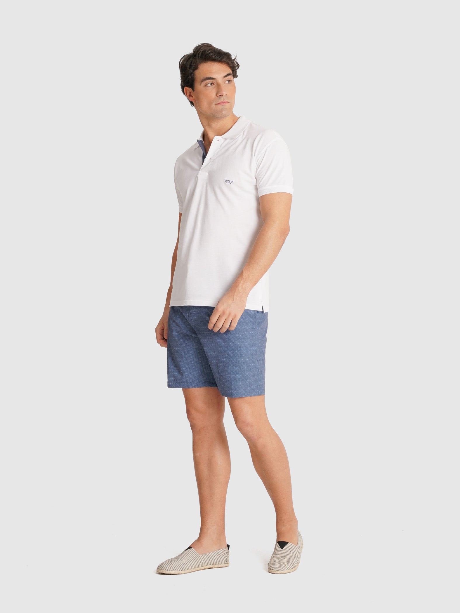 POLO PIQUET BRANCO MANGA CURTA REGULAR FIT MR. BLUE