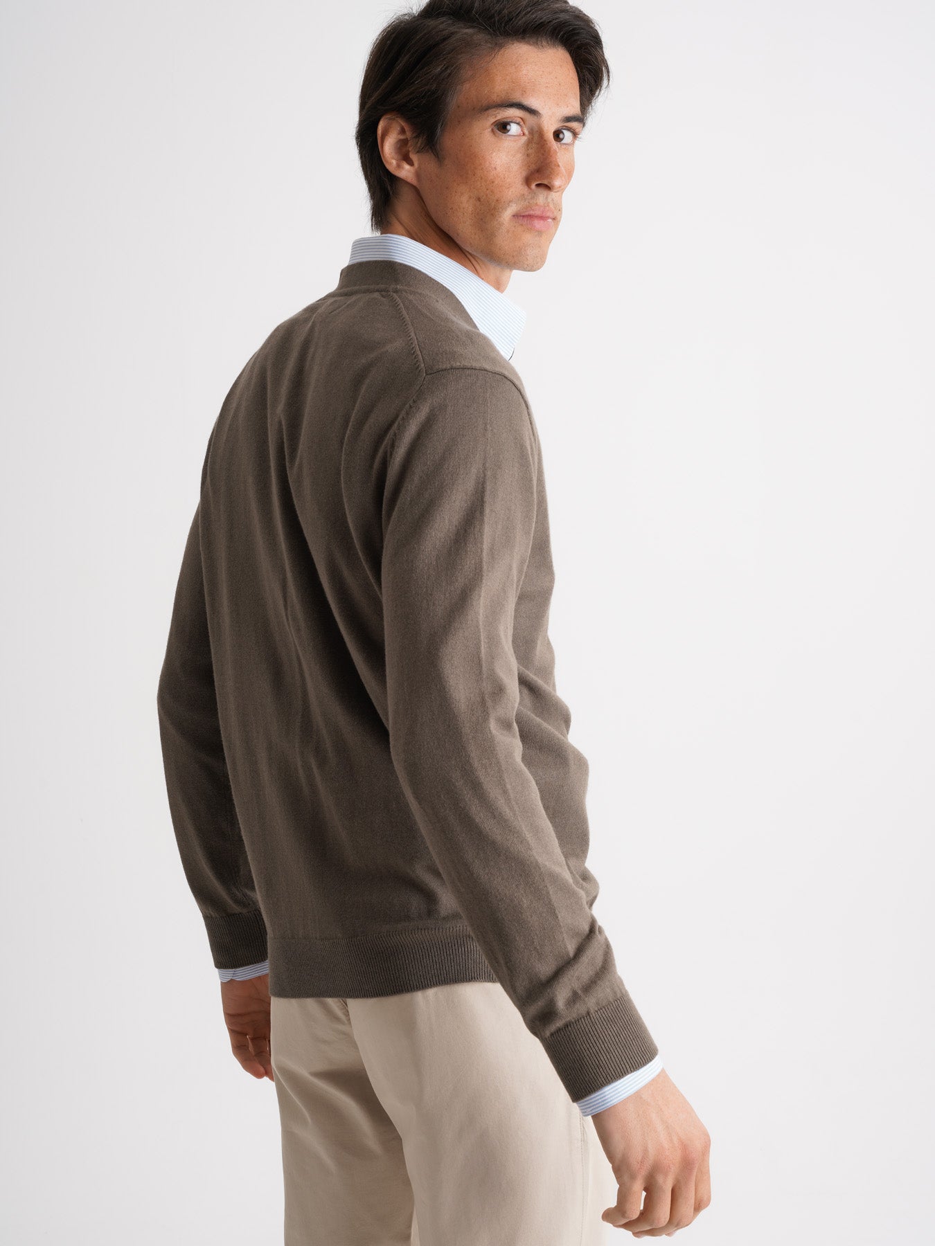 Mr. Blue Thin Green Cashmere Pullover
