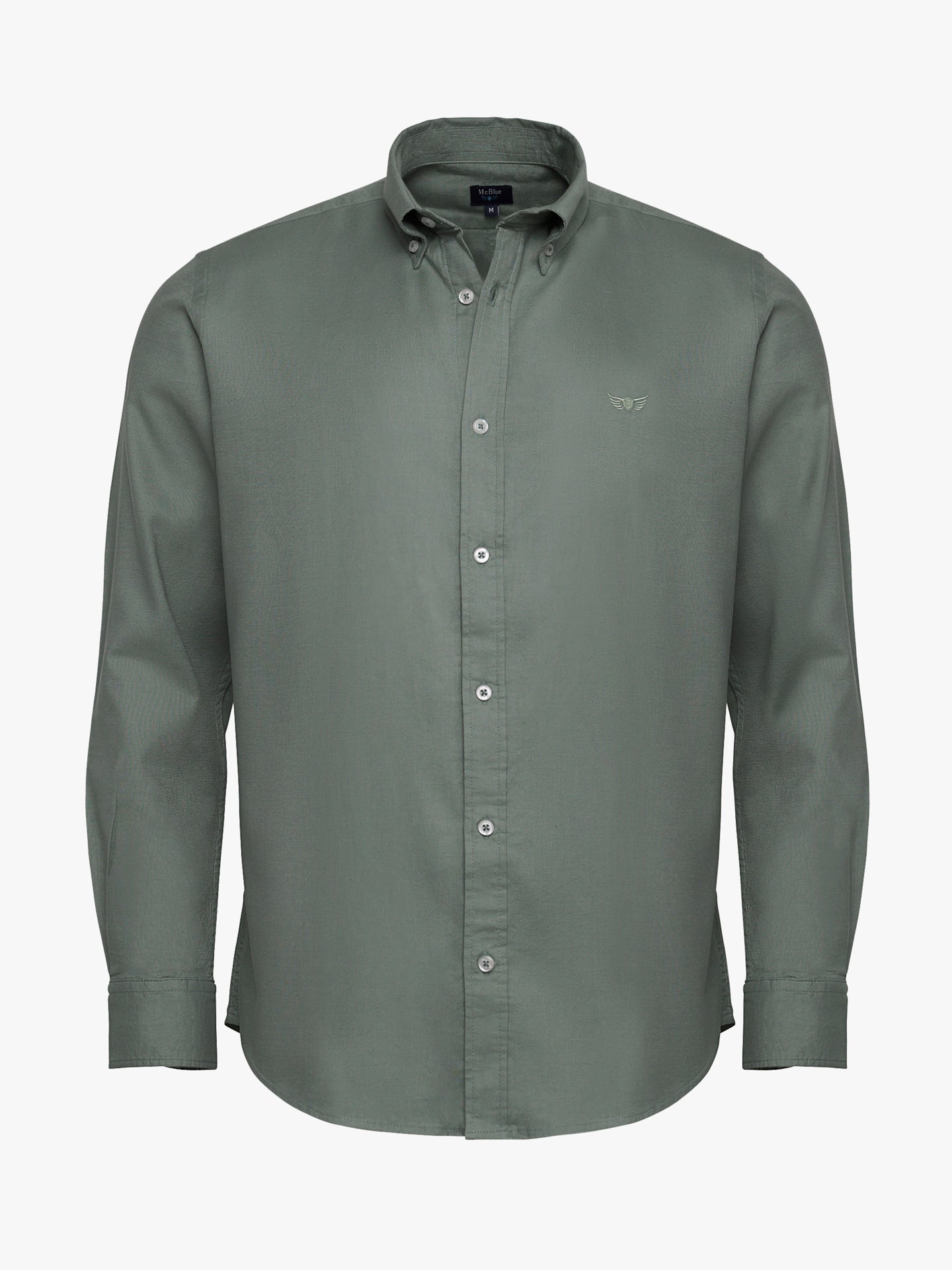Regular Fit Dobby Green Mr. Blue Shirt