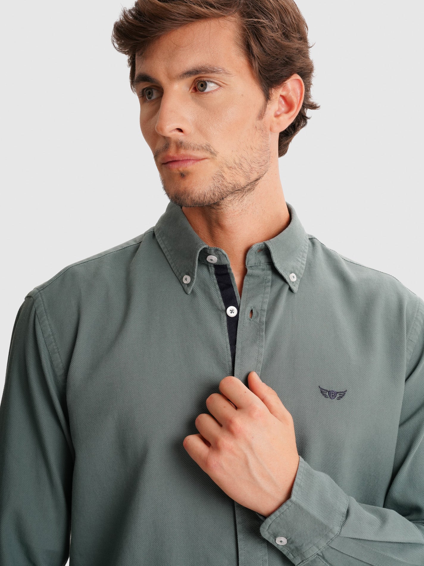 CAMISA MR VERDE REGULAR FIT. AZUL