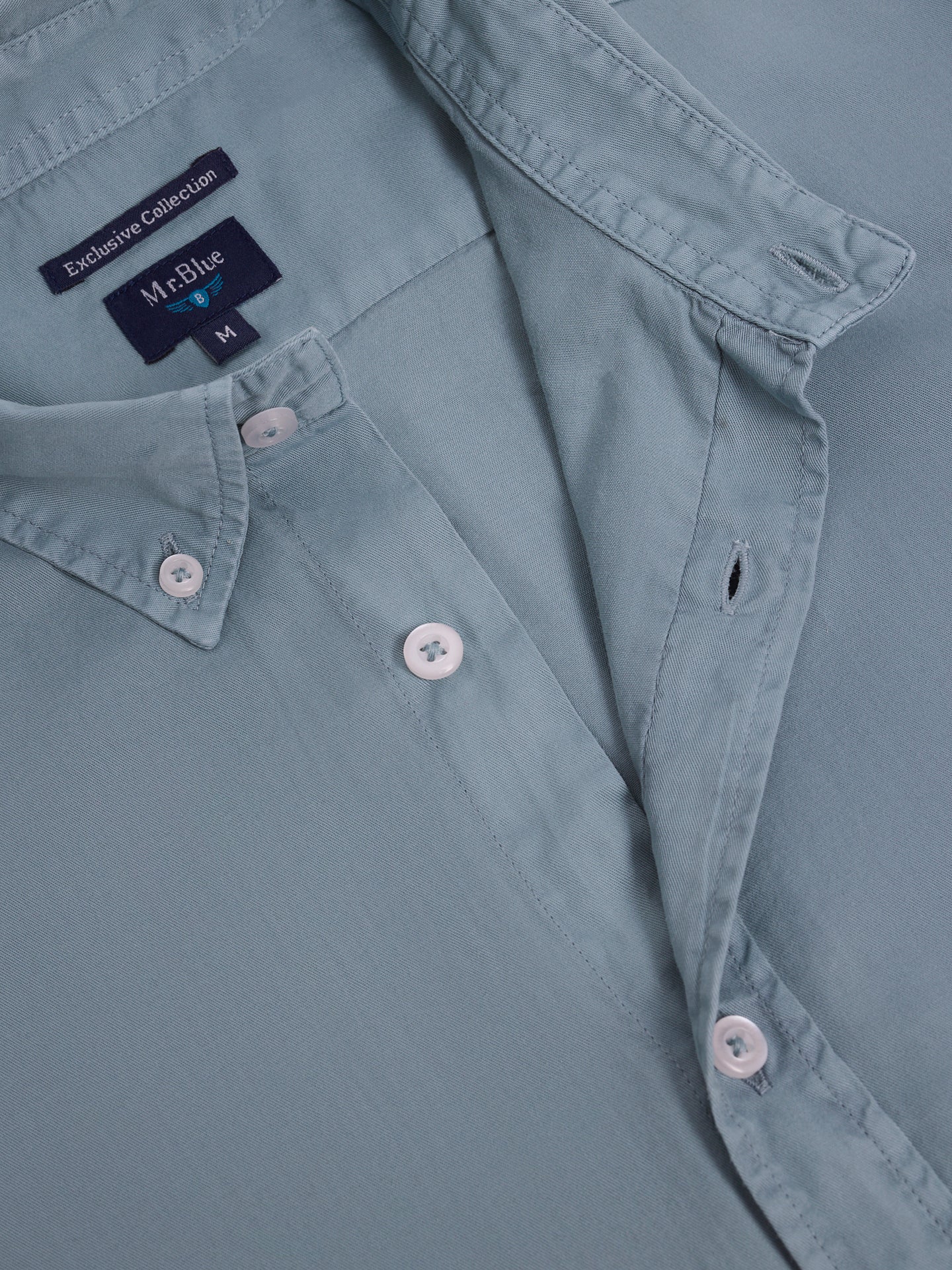 BLUE COTTON SHIRT LONG SLEEVE REGULAR FIT MR. BLUE