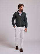 PULLOVER ALGODÃO VERDE MANGA COMPRIDA REGULAR FIT MR. BLUE
