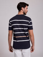 T-SHIRT ALGODÃO AZUL MANGA CURTA REGULAR FIT MR. BLUE