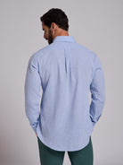 BLUE LINEN SHIRT LONG SLEEVE REGULAR FIT MR. BLUE