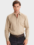 CAMISA BEGE TAILORED FIT MR. BLUE