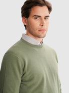 JERSEY FINO VERDE MANGA LARGA AJUSTE REGULAR MR. AZUL