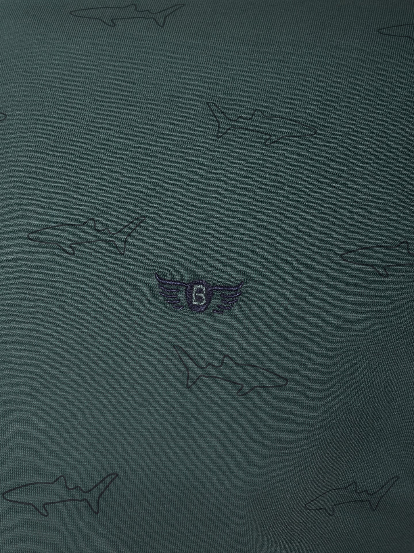 T-SHIRT ALGODÃO VERDE MANGA CURTA REGULAR FIT MR. BLUE