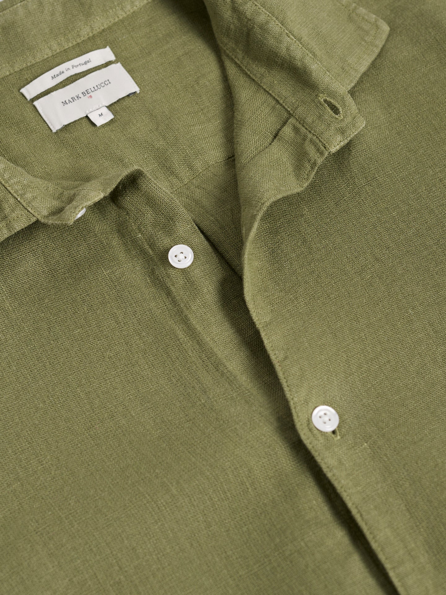 Camisa Tailored Fit Linho Verde Mr. Blue