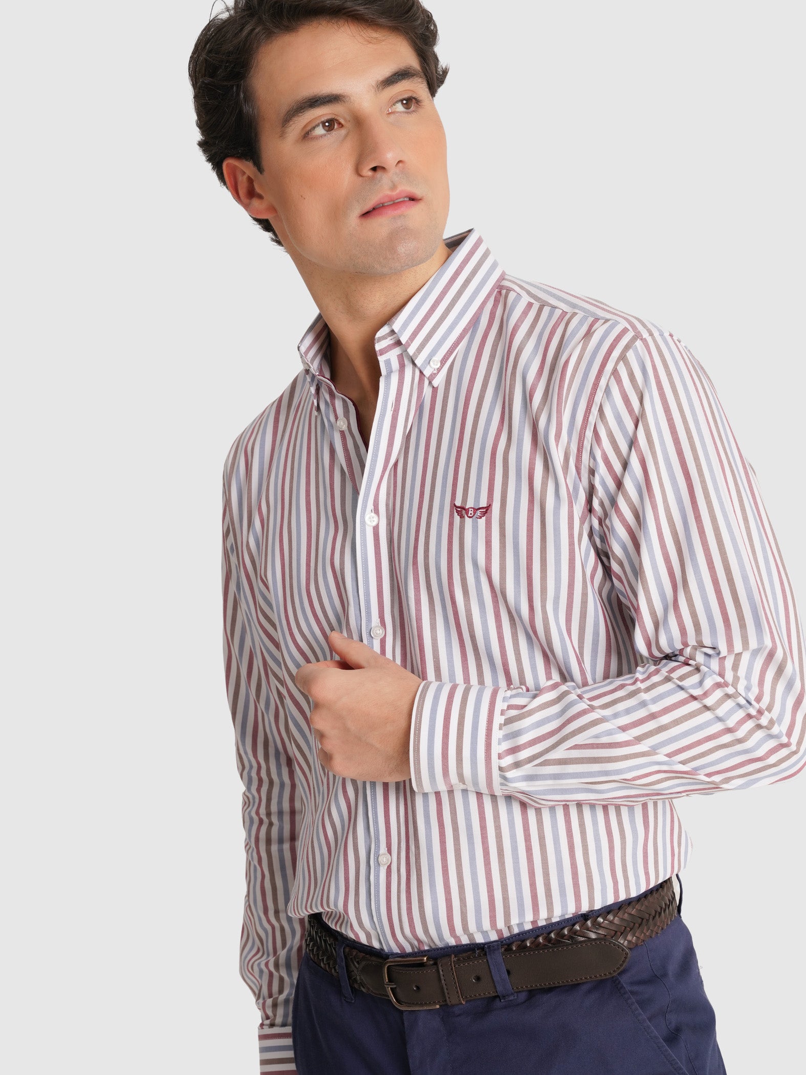 CAMISA OXFORD AZUL MANGA COMPRIDA REGULAR FIT MR. BLUE
