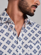 BLUE LINEN SHIRT LONG SLEEVE REGULAR FIT MR. BLUE