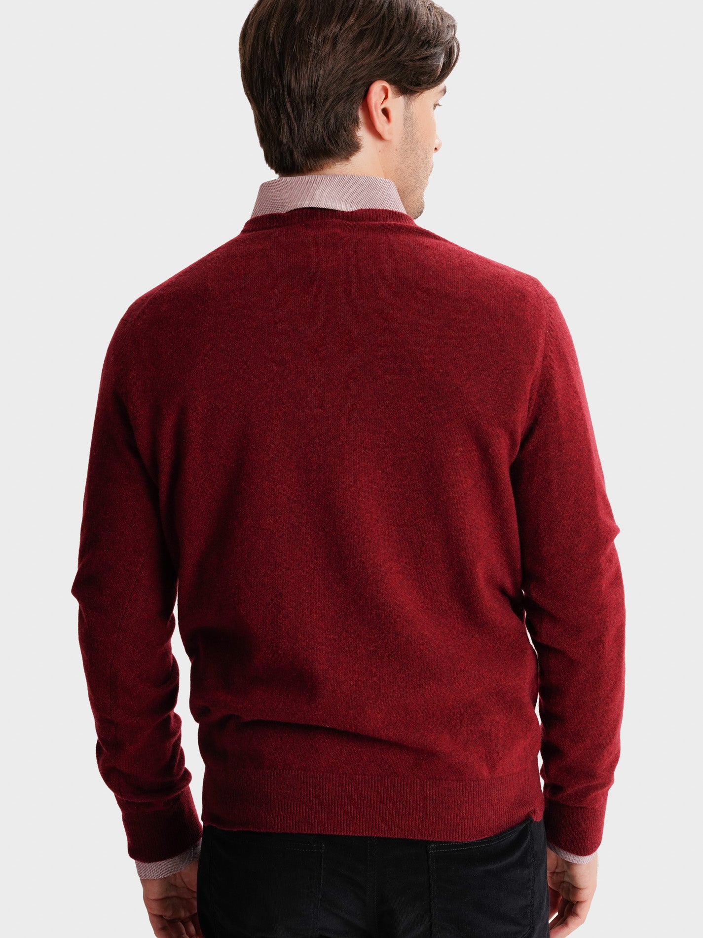 RED THICK PULLOVER WITH REGULAR FIT MR ELBOW PADS. BLUE
