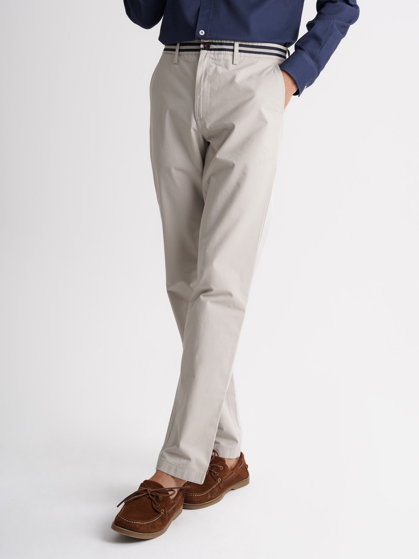 Mr. Blue Regular Fit Twill Chinos Pants Gray