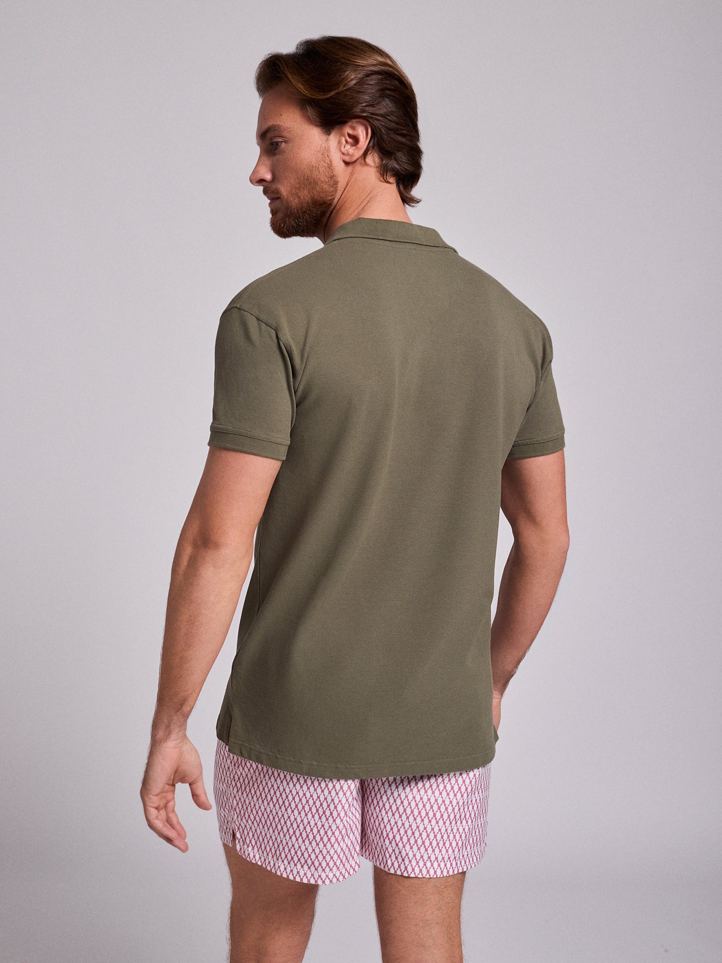 POLO ALGODÃO VERDE MANGA CURTA REGULAR FIT MR. BLUE