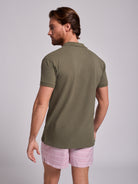 POLO ALGODÃO VERDE MANGA CURTA REGULAR FIT MR. BLUE