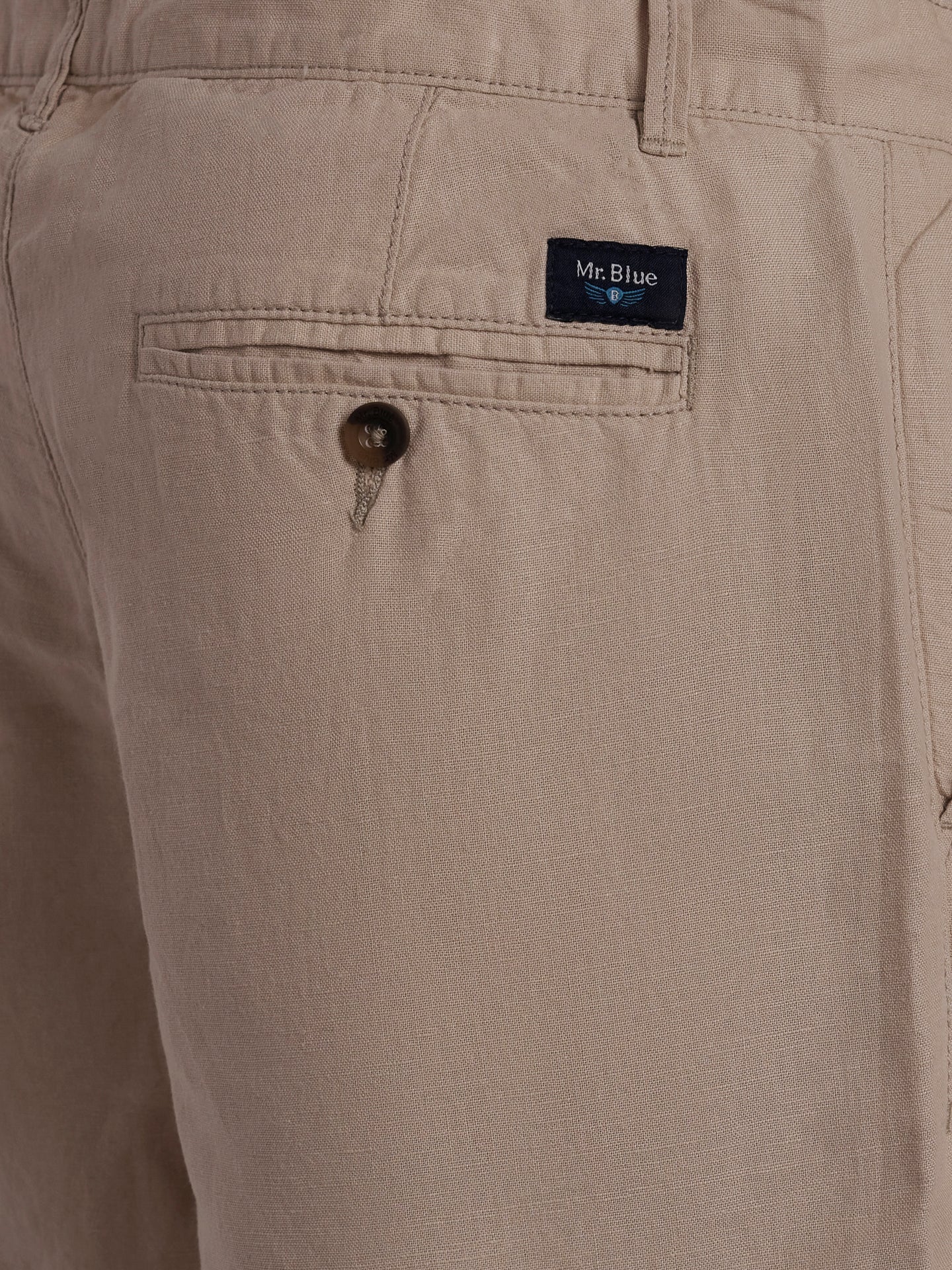 Pantalón corto Mr. Blue beige de corte regular