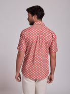 PINK COTTON SHIRT SHORT SLEEVE REGULAR FIT MR. BLUE