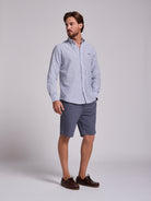 BLUE LINEN SHIRT LONG SLEEVE REGULAR FIT MR. BLUE