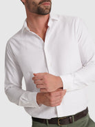 CAMISA ALGODÃO BRANCA MANGA COMPRIDA REGULAR FIT MARK BELLUCCI