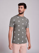 T-SHIRT ALGODÃO VERDE MANGA CURTA REGULAR FIT MR. BLUE