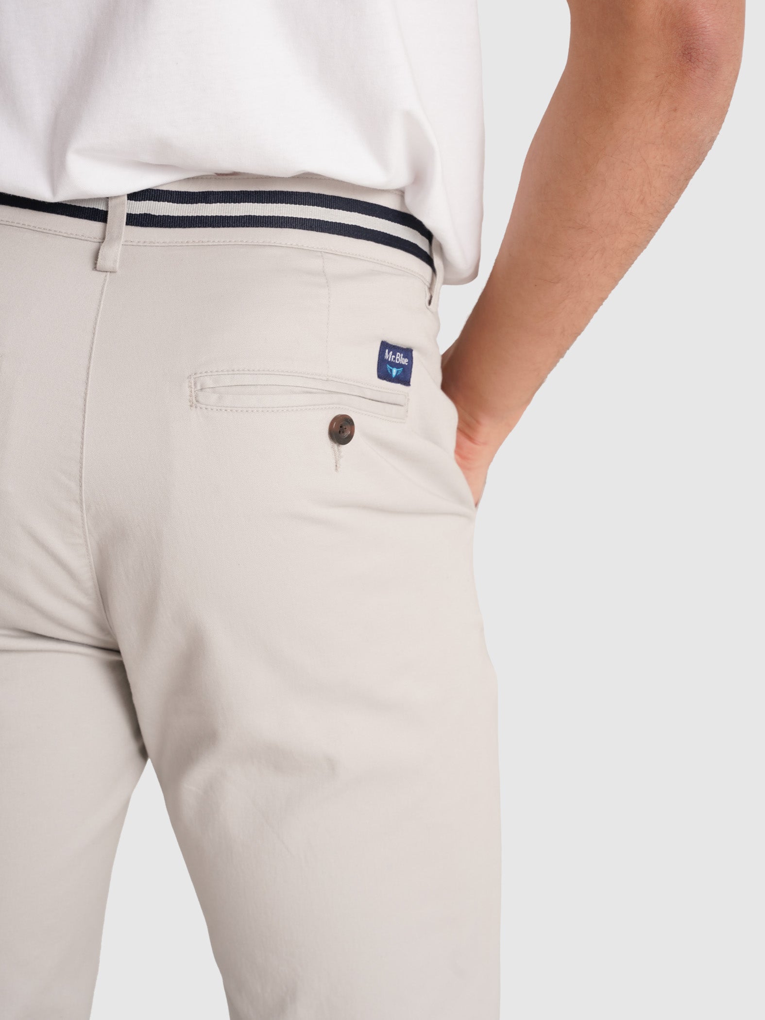 CALÇAS TWILL CINZENTAS REGULAR FIT MR. BLUE