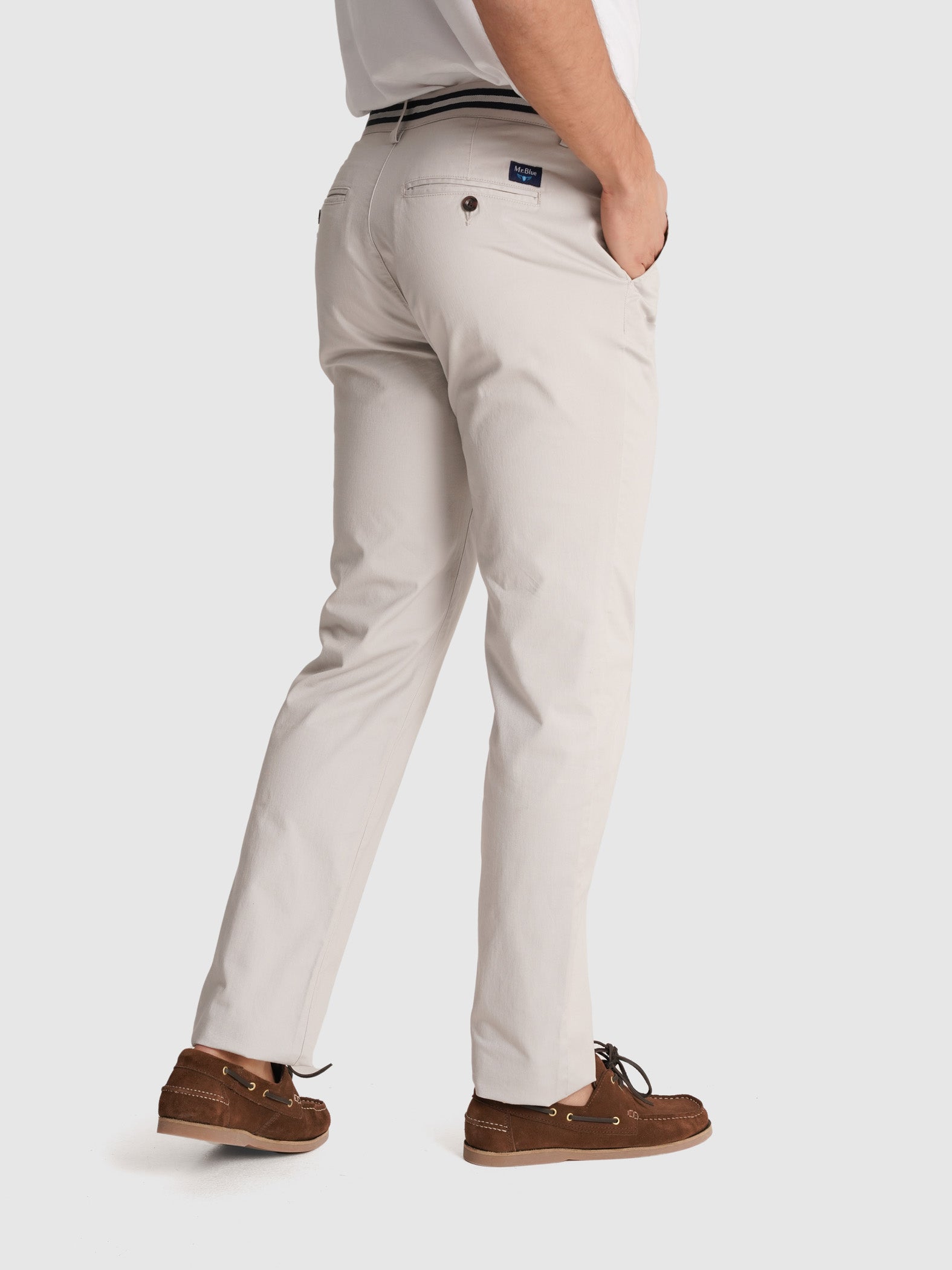 CALÇAS TWILL CINZENTAS REGULAR FIT MR. BLUE