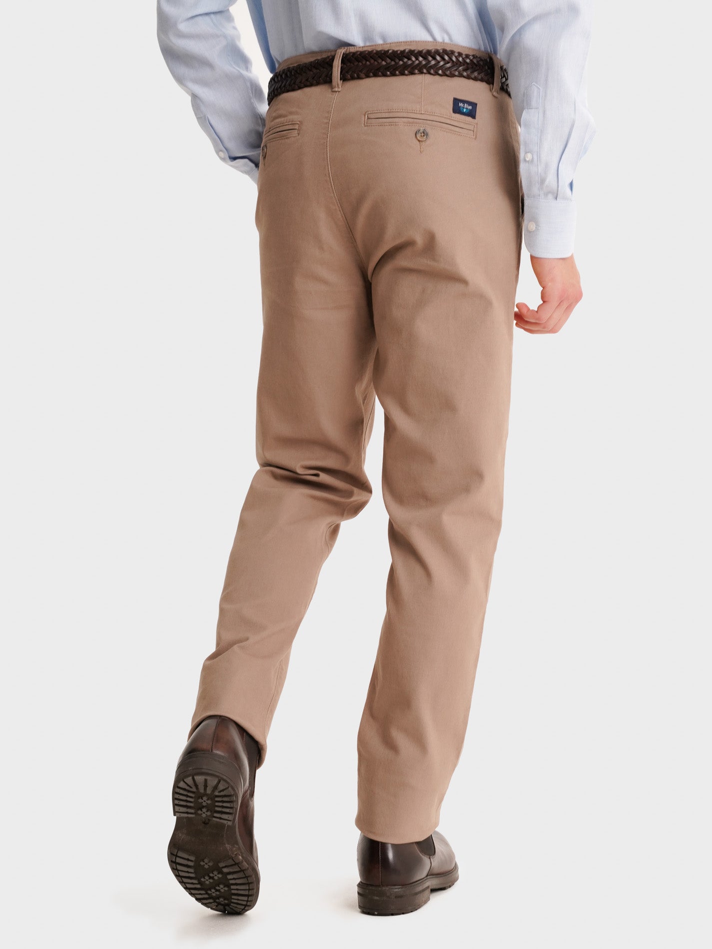 PANTALÓN ESTRUCTURA SLIM FIT BEIGE MR. AZUL