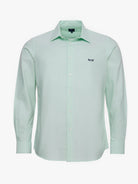 CAMISA ALGODÓN VERDE MANGA LARGA SLIM FIT MR. AZUL