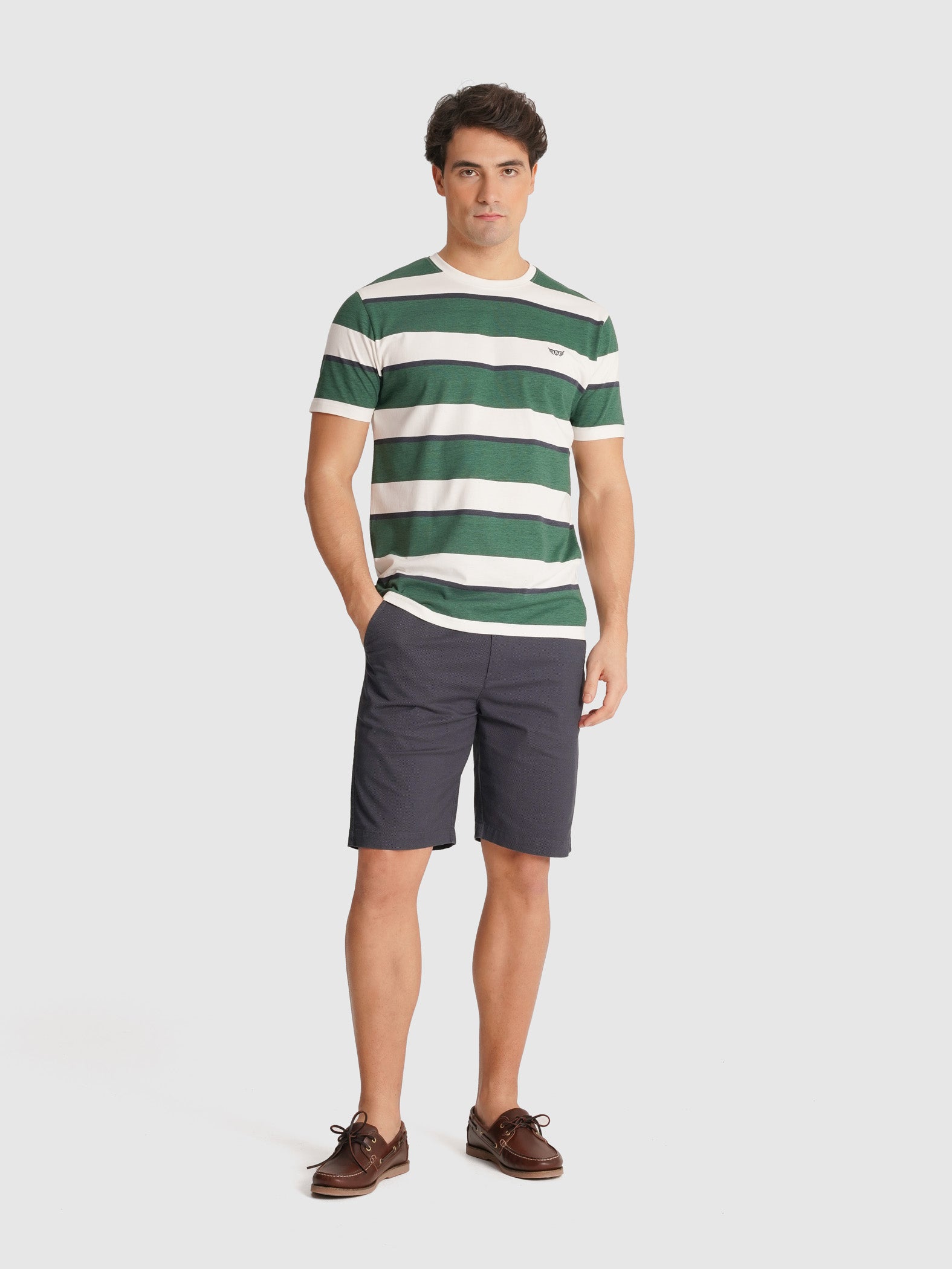 CAMISETA VERDE MANGA CORTA REGULAR FIT MR. AZUL