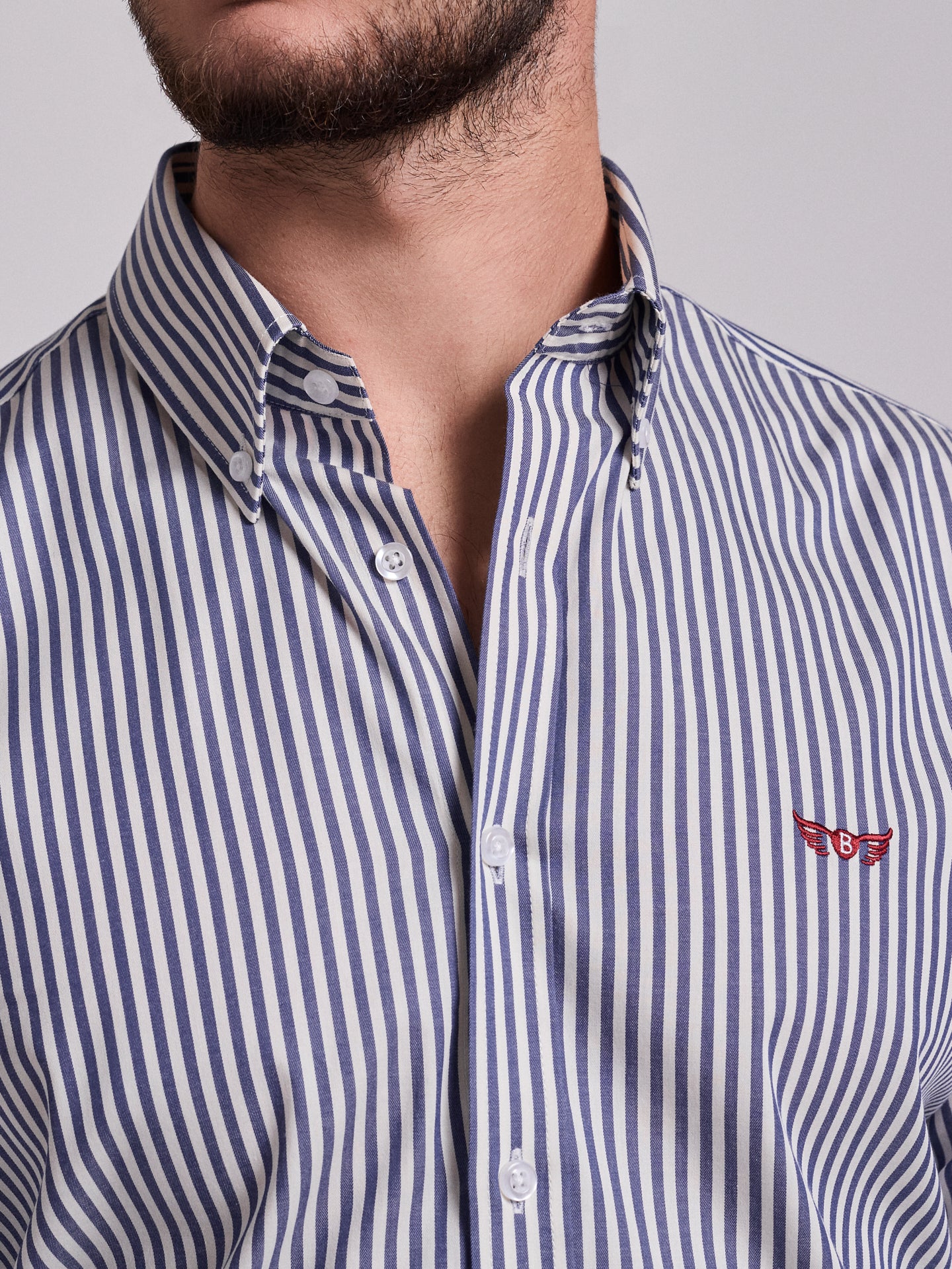 BLUE COTTON SHIRT LONG SLEEVE REGULAR FIT MR. BLUE