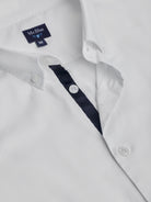 WHITE SLIM FIT MR SHIRT. BLUE