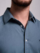 GREEN COTTON SHIRT LONG SLEEVE REGULAR FIT MR. BLUE