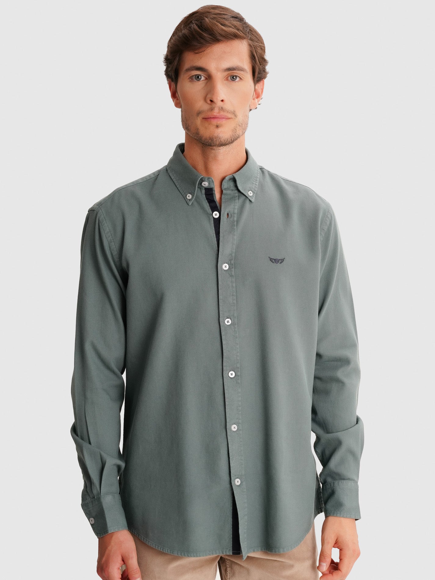 CAMISA MR VERDE REGULAR FIT. AZUL