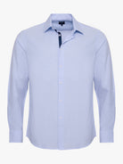 CAMISA ALGODÓN AZUL MANGA LARGA SLIM FIT MR. AZUL