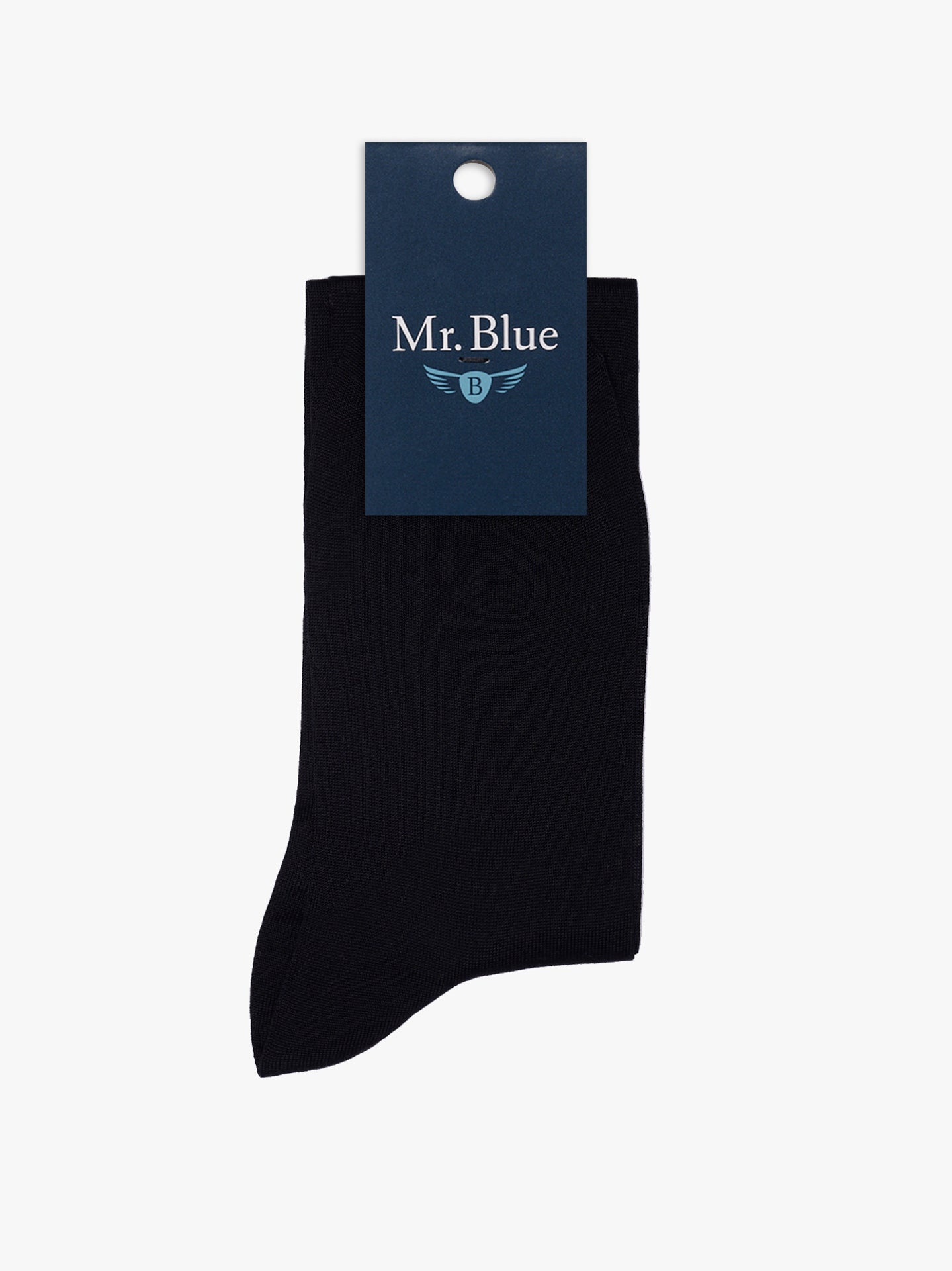 MEIAS ALGODÃO PRETAS REGULAR FIT MR. BLUE