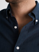 Regular Fit Blue Linen Shirt Mr. Blue