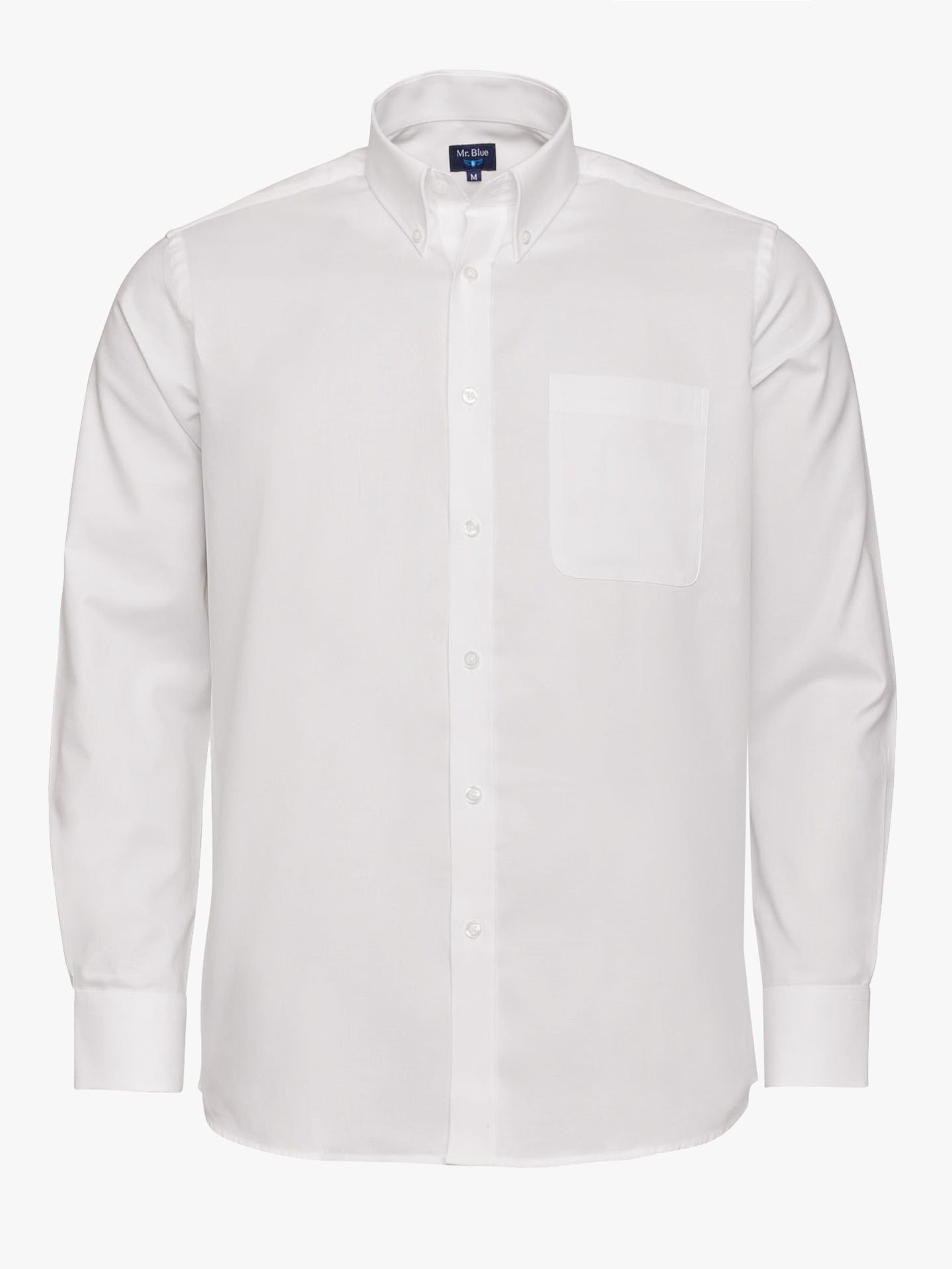WHITE COTTON SHIRT LONG SLEEVE REGULAR FIT MR. BLUE