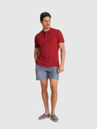 POLO PIQUET VERMELHO MANGA CURTA REGULAR FIT MR. BLUE