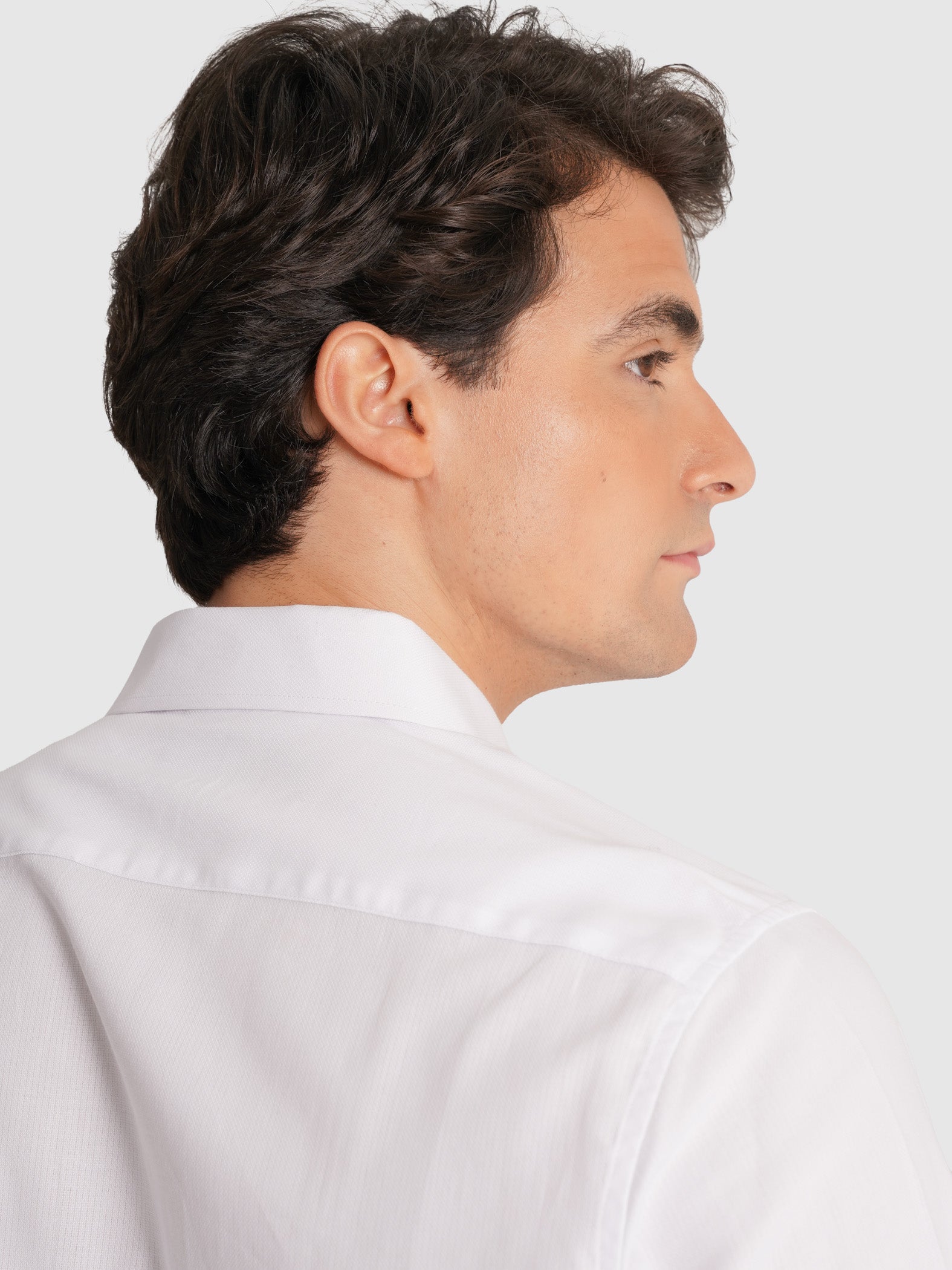 WHITE OXFORD SHIRT LONG SLEEVE SLIM FIT MR. BLUE