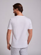 CAMISETA DE ALGODÓN BLANCA MANGA CORTA REGULAR FIT MR. AZUL