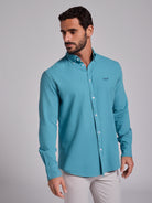 BLUE COTTON SHIRT LONG SLEEVE REGULAR FIT MR. BLUE
