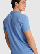 POLO PIQUET AZUL MANGA CURTA REGULAR FIT MR. BLUE