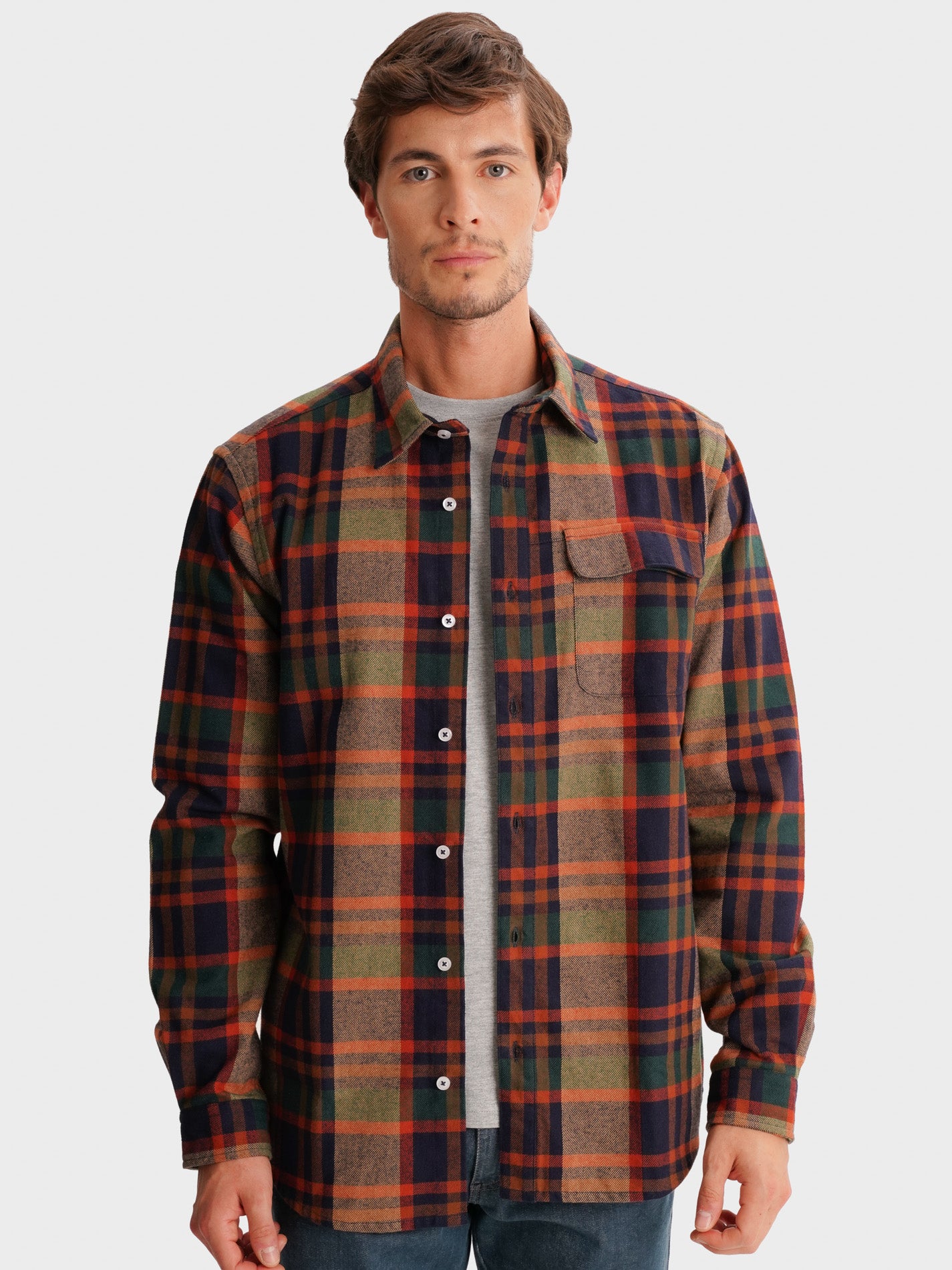 SOBRECAMISA NARANJA REGULAR FIT MR. AZUL