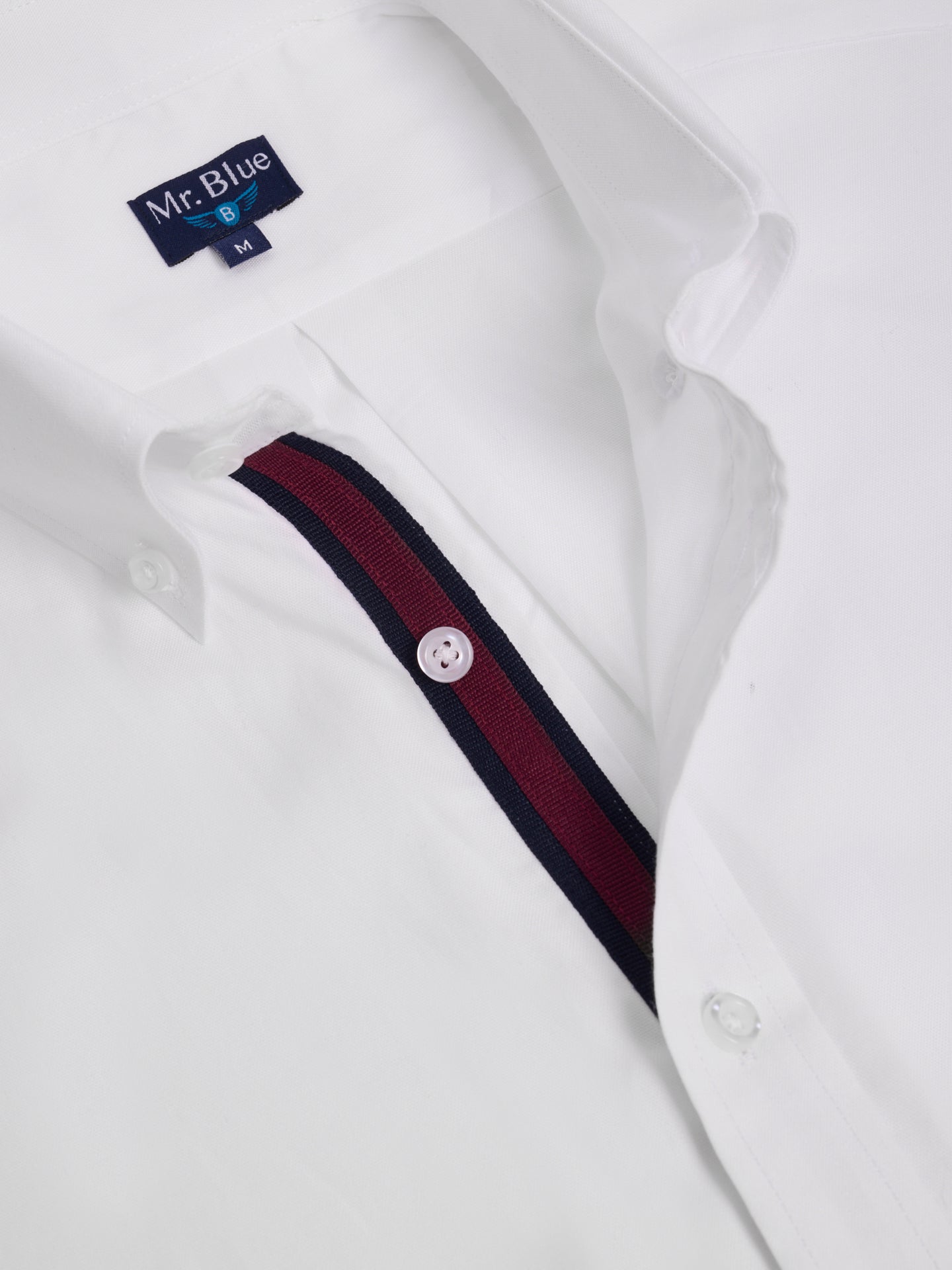 WHITE COTTON SHIRT LONG SLEEVE REGULAR FIT MR. BLUE